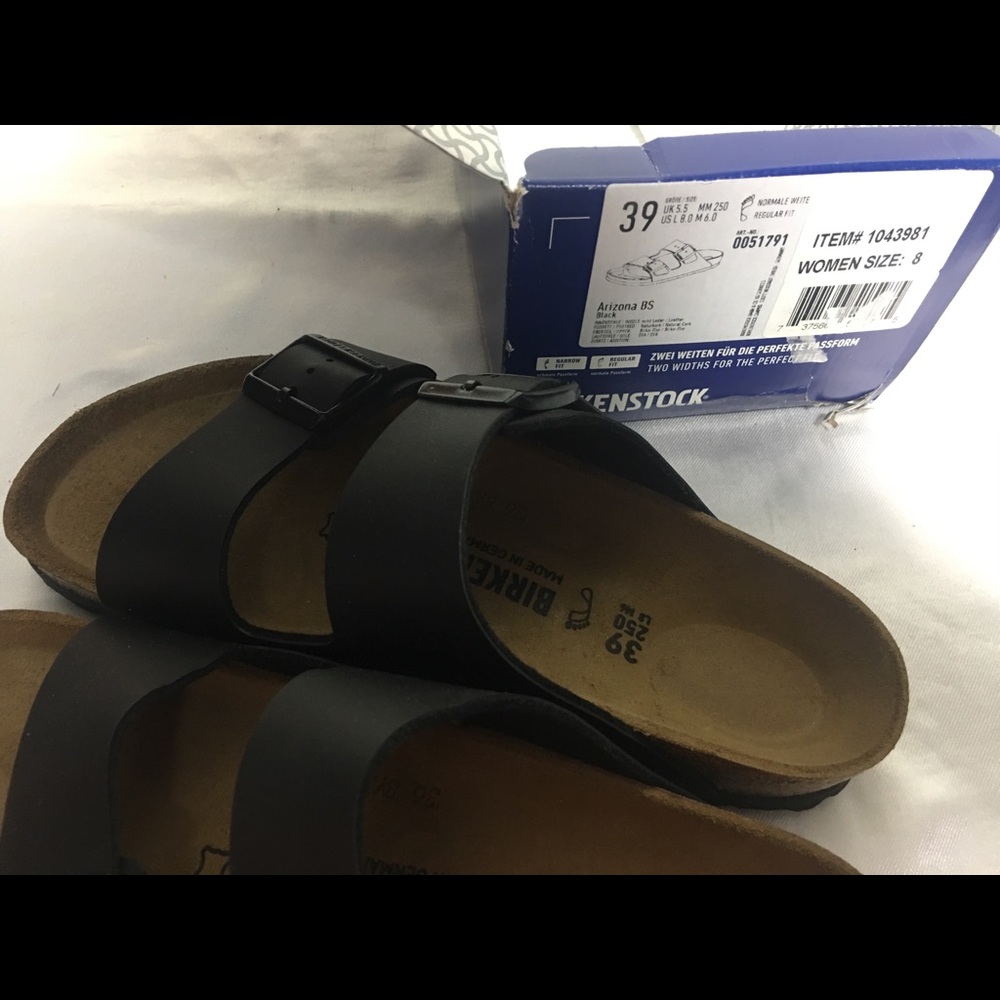 NEW Birkenstock Arizona black sandals womens 7;8;9 - Picture 4 of 7